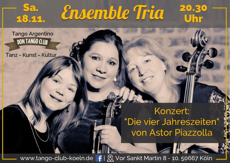 Ensemble Tria, Plakat für "Die vier Jahreszeiten" von Astor Piazzolla